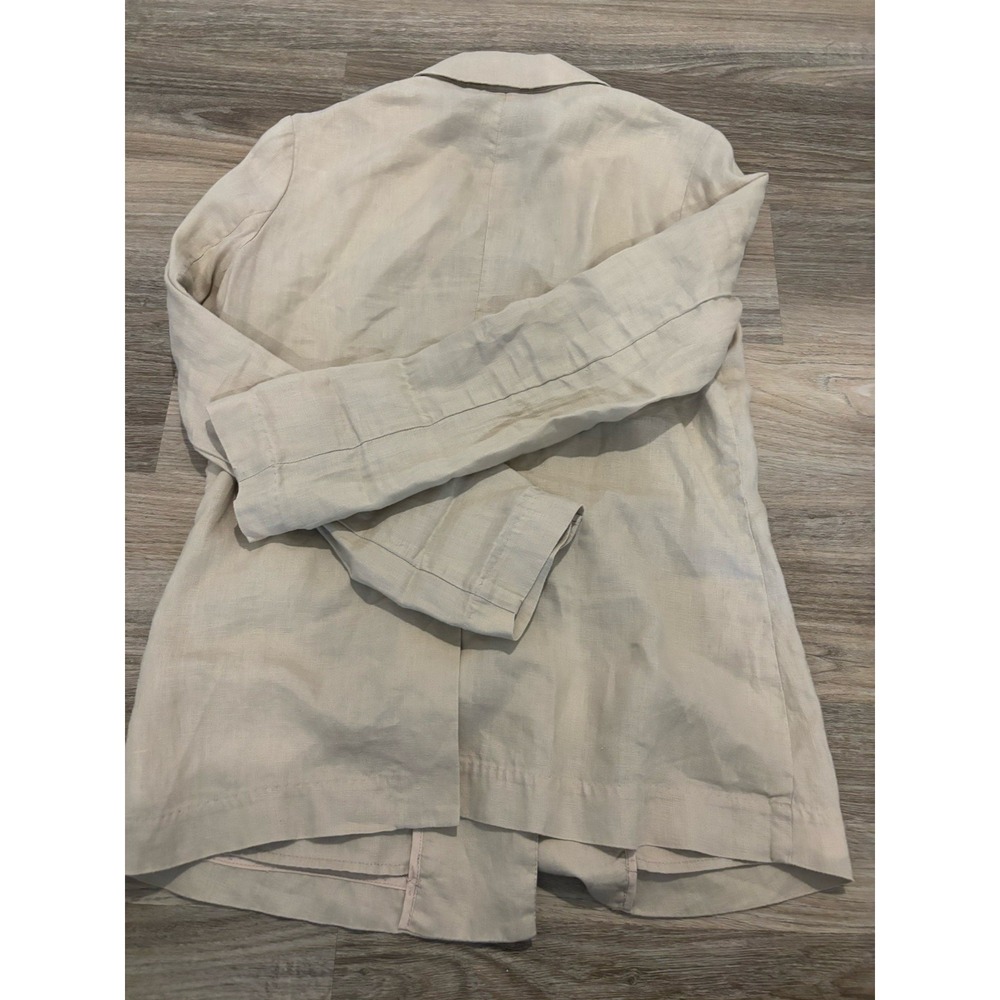 Quince 100% European Linen Blazer Driftwood Beige Small S - Picture 2 of 3